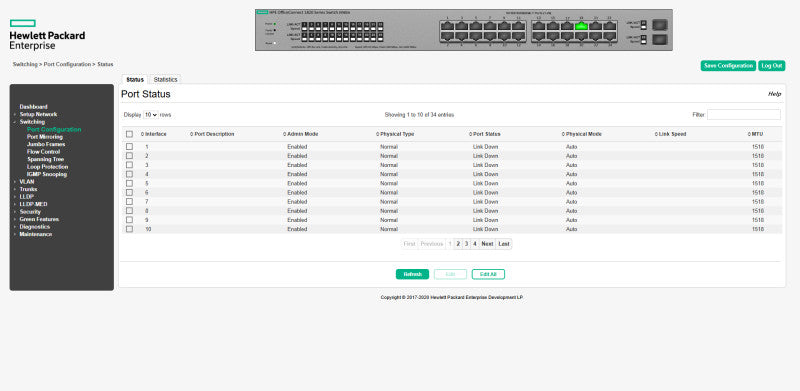 HPE OfficeConnect 1820-24G | 24-Port Gigabit Ethernet Switch | J9980A
