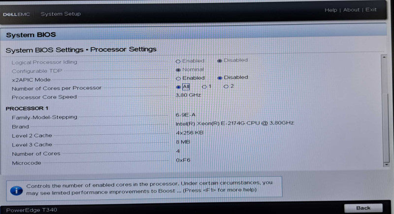 Dell PowerEdge T340 | Xeon E-2174G @3.80GHz, 32GB DDR4, H330, 2x 495W Q