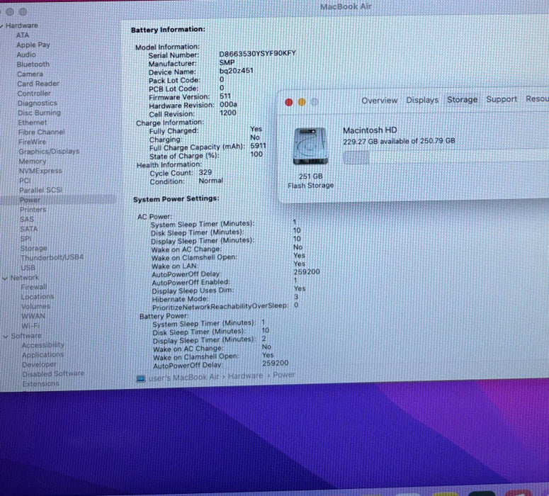 Apple MacBook Air 13-inch Early 2015 i5-5250U@1.6GHz 8GB RAM 256GB SSD