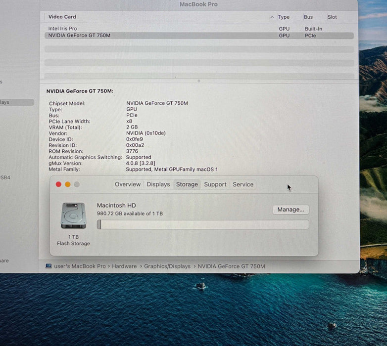 Apple MacBook Pro Retina 15" Late 2013 i7-4960HQ GT 750M 16GB RAM 1TB SSD