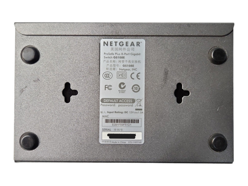 Netgear GS108E ProSafe Plus 8 Port Gigabit Switch Ethernet