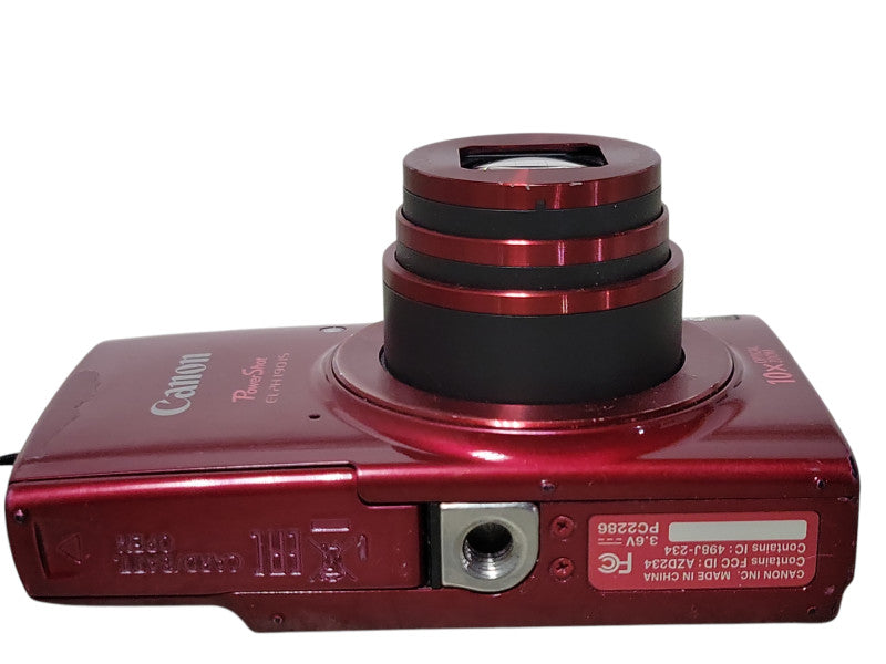 Canon PowerShot ELPH 190 IS 20MP 10x Optical Zoom Digital Camera Red, READ _