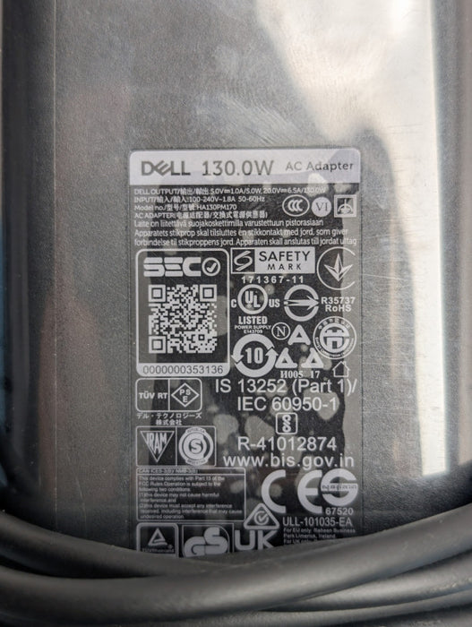 Origianl DELL 130W USB-C PD Charger 07MP1P -
