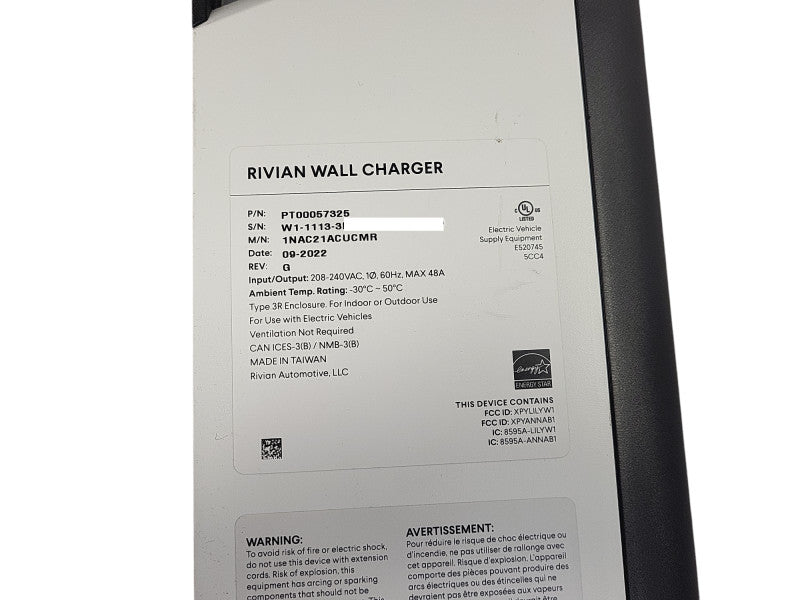 Rivian Wall Charger - PT00057325 Home Charger READ $