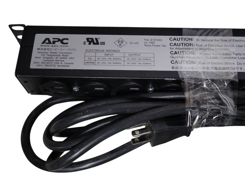 APC AP9562, Basic Rack PDU 1U Power Distribution Unit 120V _