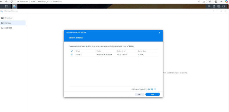 Synology DS1815+ DiskStation Expansion Unit 1x 4TB HDD, READ _