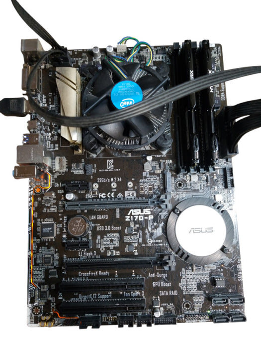MotherBoard Asus Z170-P, Intel i7-6700 CPU 3.40GHz, 12GB RAM - NO HDD