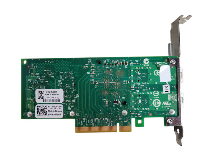 Dell OVFVGR Intel X520 Dual Port 10Gb PCI Express Network Adapter Card !