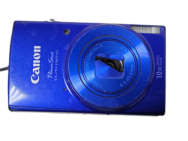 Canon PowerShot ELPH 190 IS Blue Digital Camera No SD Card, READ _