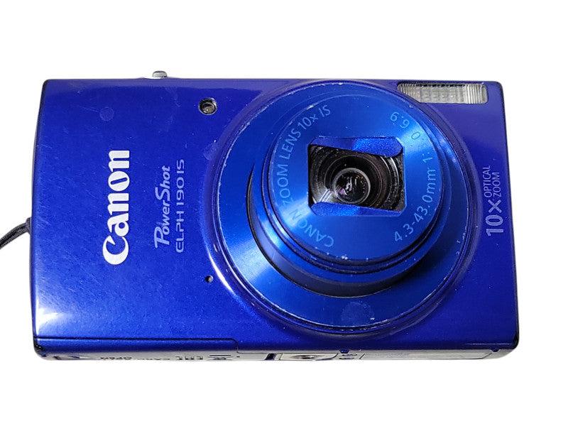 Canon PowerShot ELPH 190 IS Blue Digital Camera No SD Card, READ _