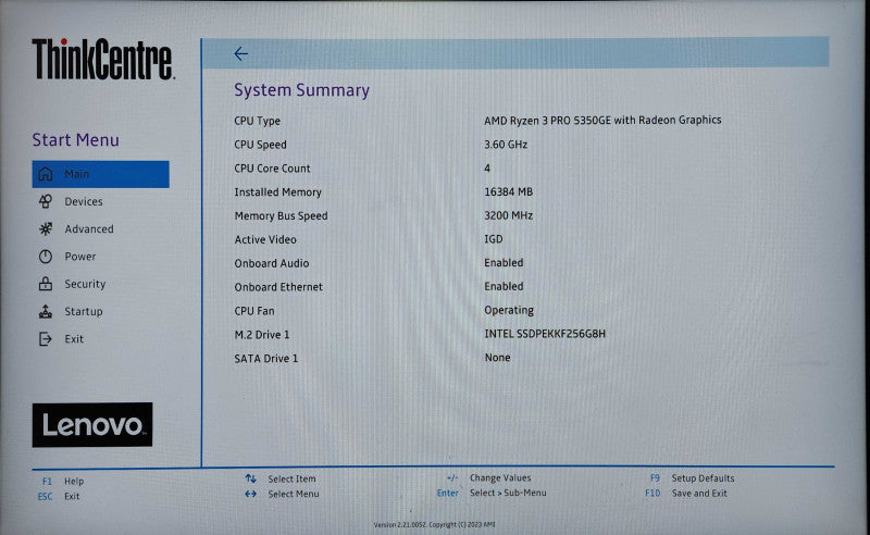 Lenovo ThinkCentre M75q Gen 2, Ryzen 3 PRO 5350GE, 16GB DDR4, 256GB NVMe