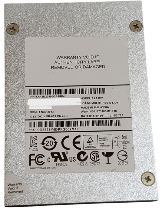 800GB SAS 2.5" 9.5mm Lenovo SSD - TXA2D2 Q+
