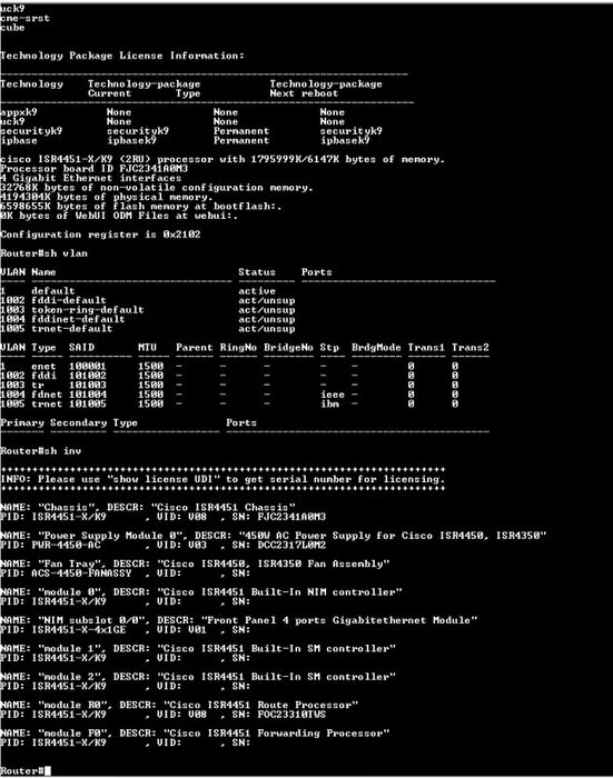 Cisco 4400 Series ISR4451-X/K9 V08 | Integrated Services Routers $