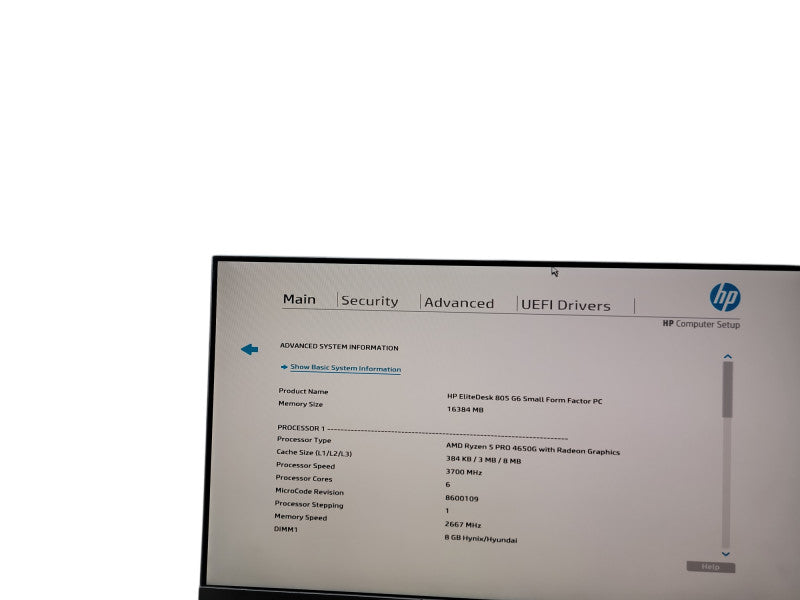 HP EliteDesk 805 G6 SFF AMD Ryzen 5 PRO 4650G with Radeon Graphics θ