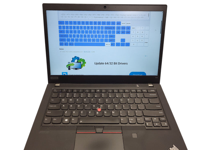Lenovo ThinkPad T14 i5-10210U 8GB DDR4 256GB SSD No AC Q$ Lap200
