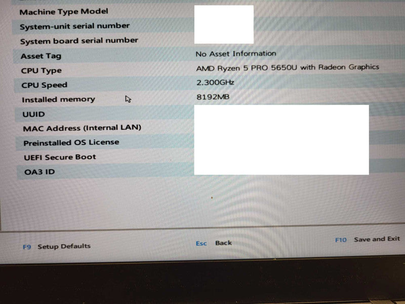 Lenovo ThinkPad T14s Ryzen 5 Pro 5650U 8GB RAM 256GB SSD $ Lap200