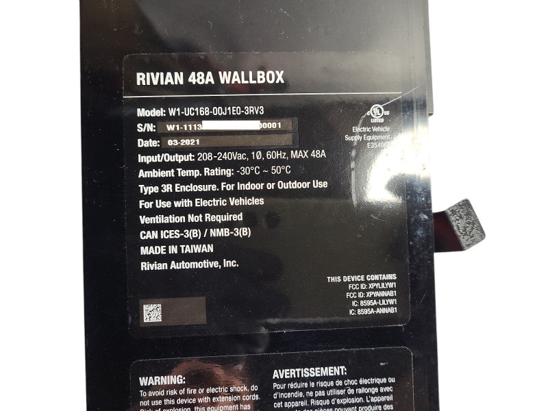 Rivian wall charger 48A 48 Amps 240v READ $