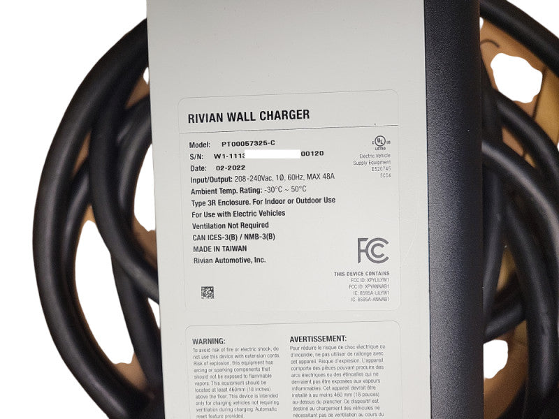 Rivian Wall Charger - PT00057325-C Home Charger READ $