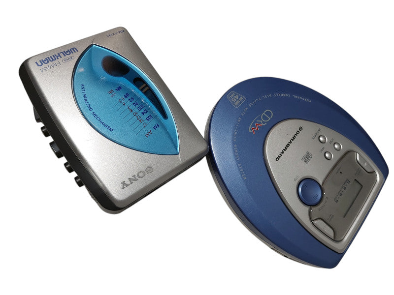 Sony Walkman Cassette AM/FM WX-FX193 & Durabrand Discman CDR-W DDM333CK =