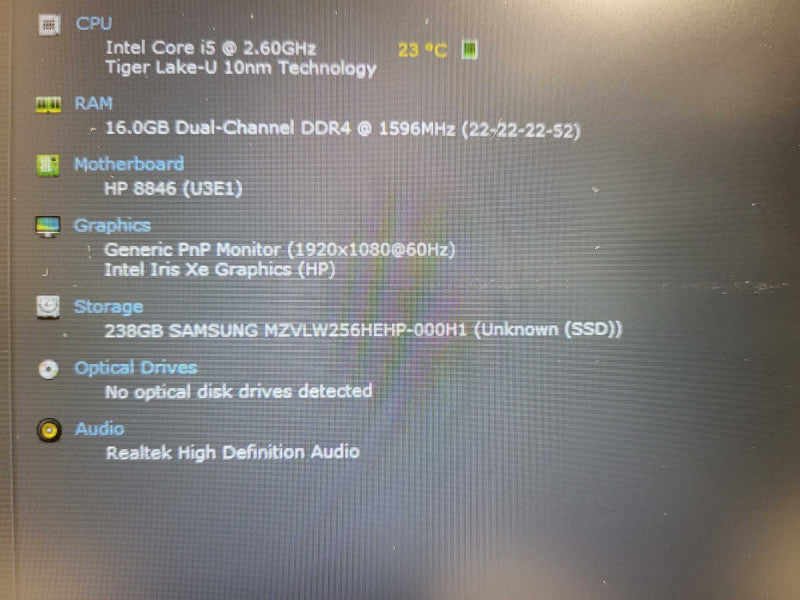 HP EliteBook 850 G8 Core i5-1145G7@2.6GHz 16GB RAM 256GB SSD READ $ Lap200