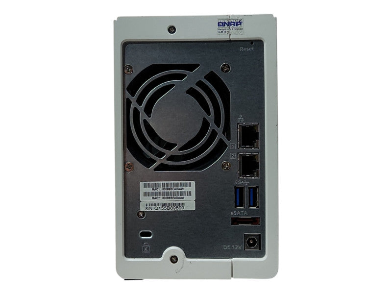 QNAP TS-231 2 Bay NAS with 2x 2TB HDDs, No Power adapter