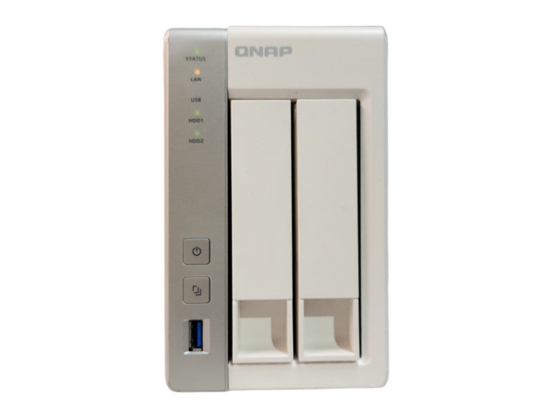 QNAP TS-231 2 Bay NAS with 2x 2TB HDDs, No Power adapter