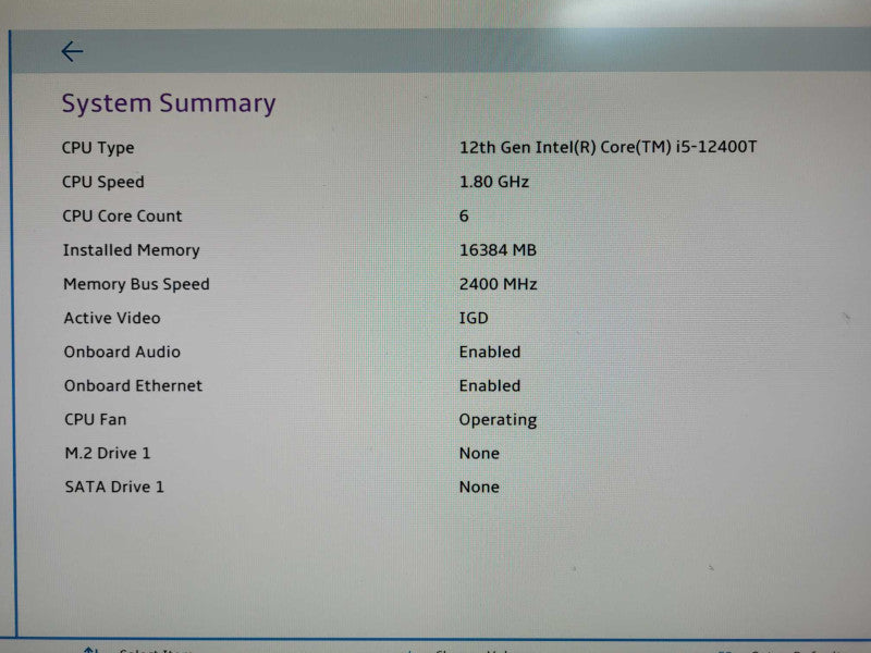 Lenovo ThinkCentre M70q Gen 3  i5-12400T 1.8GHz 16GB DDR4 256GB NVMe