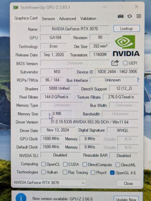 NVIDIA RTX 3070 8GB Graphics Card PLEASE READ  -