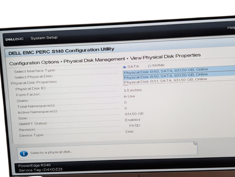 DELL PowerEdge R240 Intel Xeon E-2224 16GB RAM 2x T1TB HDDs  -