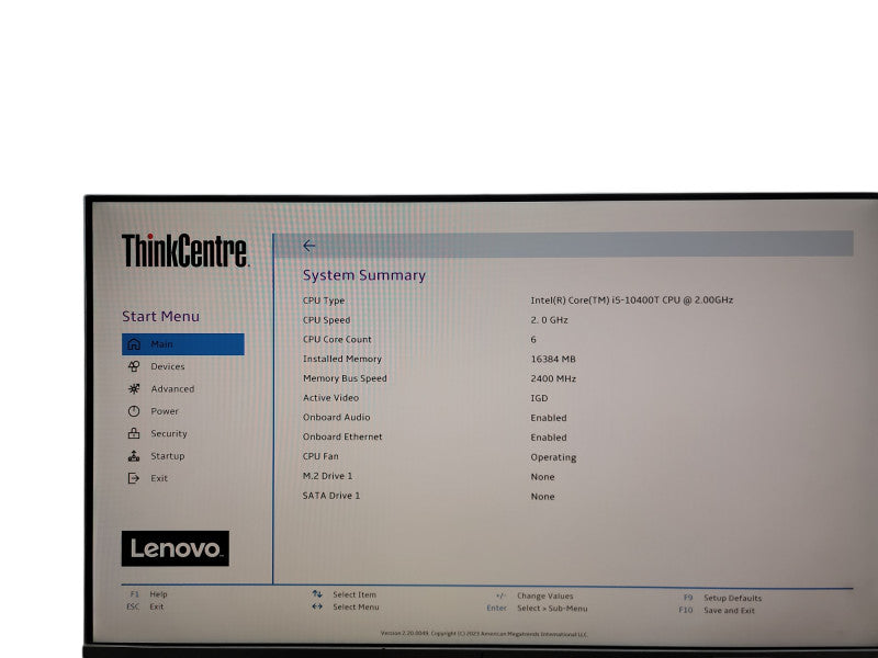 Lenovo ThinkCentre M70q Mini  i5 - 10400T @ 2.00GHz 16GB DDR4 Ram Qθ