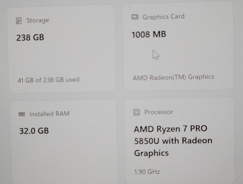 Lenovo ThinkPad T14 Gen 2 Ryzen 7 5850U 32GB RAM 256GB SSD  β Lap200