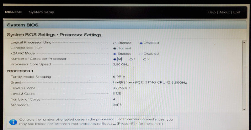 Dell PowerEdge T340 1x Xeon E-2174G 48GB DDR4 H330- No HDD