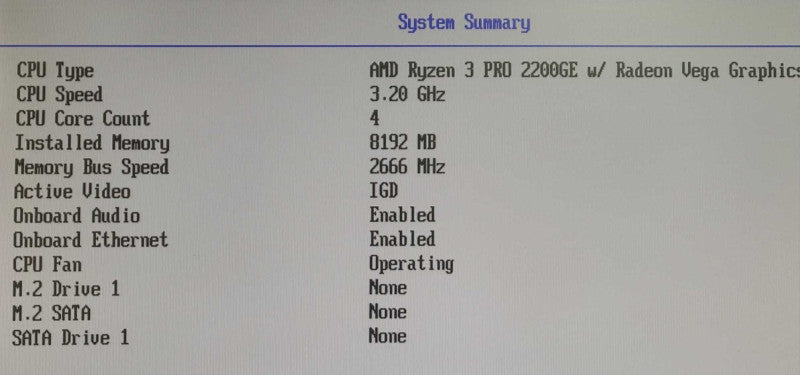 Lenovo ThinkCentre M715q - Ryzen 3 PRO 2200GE @ 3.20GHz 8GB RAM *NO SSD*