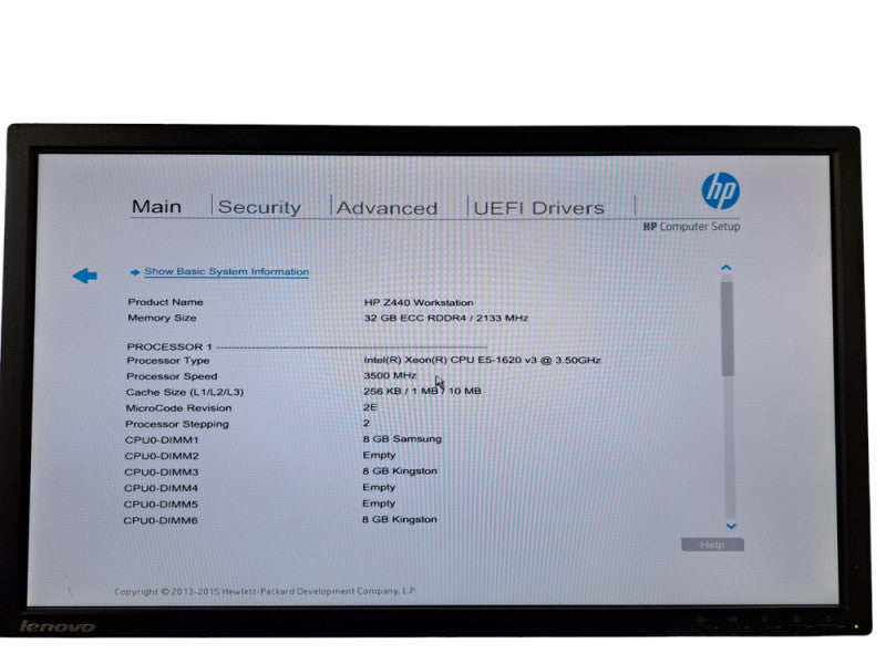 HP Z440 Workstation | Xeon E5-1620 v3 @3.50GHz, 32GB DDR4, Quadro K2200, No HDD