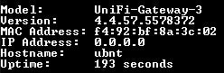 Ubiquiti Networks UniFi USG Security Gateway. Factory Reset !