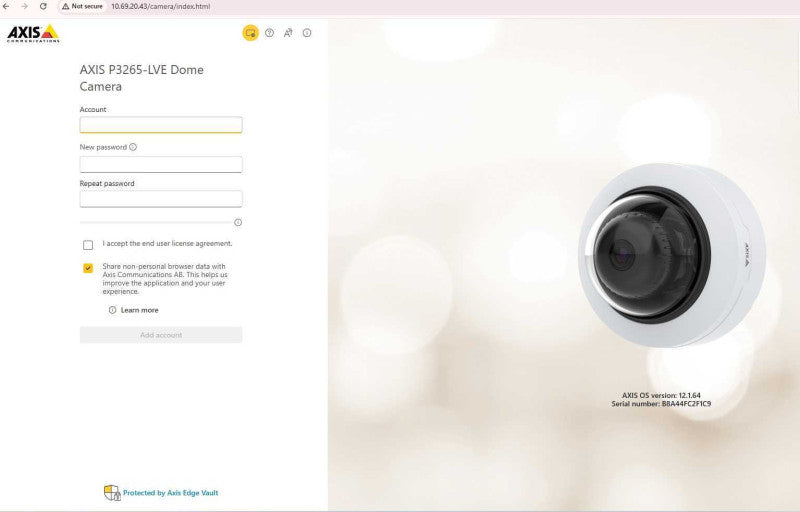 Axis P3265-LVE 22mm Dome Security Network Camera 02333-001-01, SEE  !