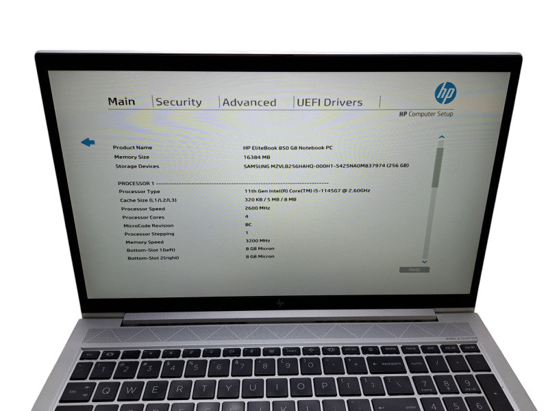 HP EliteBook 850 G8 Notebook | Core i5-1145G7 @2.60GHz, 16GB RAM, 256GB SSD  Lap200