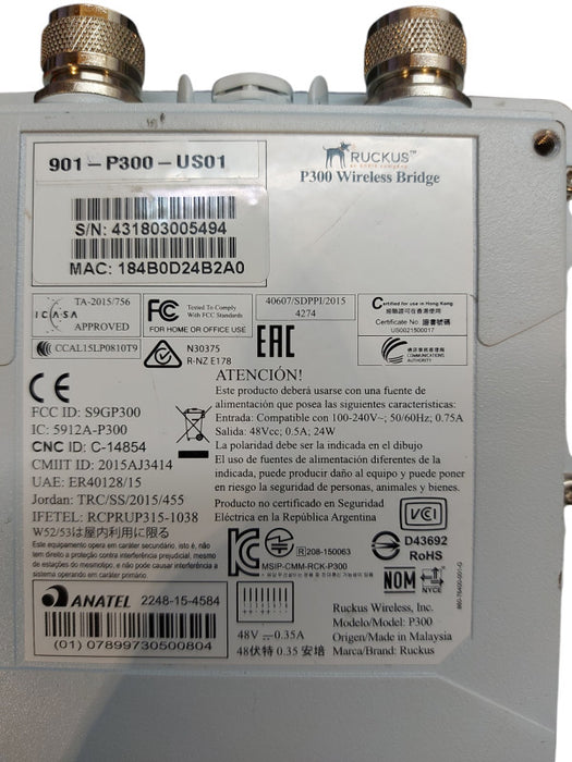 Ruckus P300 Outdoor Wireless Bridge 901-P300-US01 - Read Description