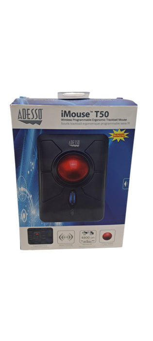 Adesso iMouse T50 - Wireless Programmable Ergonomic Trackball Mouse