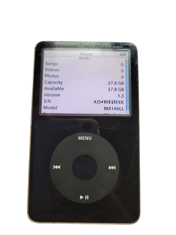 Apple iPod Classic 5th Generation Video 30 GB Black A1136