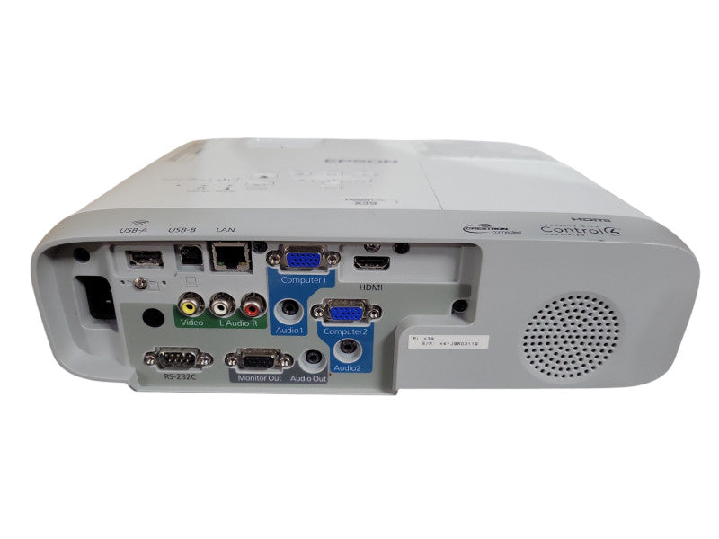 Epson PowerLite X39 3LCD Projector H855A 3500 Lumens HD 1080P HDM Lamp 2697 !