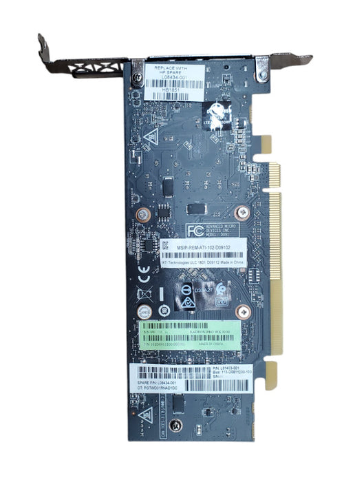 AMD Radeon PRO WX3100 4GB GDDR5 GPU - 2xMiniDP 1xDP