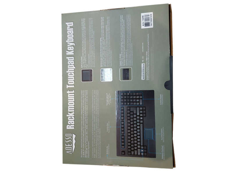 ADESSO ACK-730PB Rackmount Touchpad Keyboard PS/2