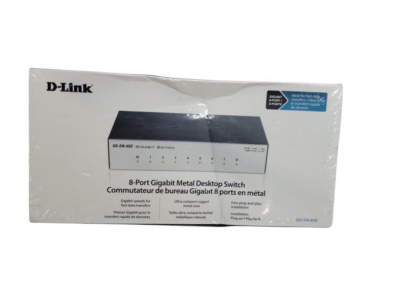 D-Link 8-Port Gigabit Metal Desktop Switch GO-SW-8GE %