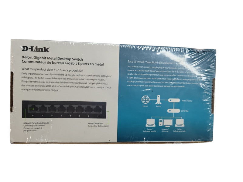 D-Link 8-Port Gigabit Metal Desktop Switch GO-SW-8GE %
