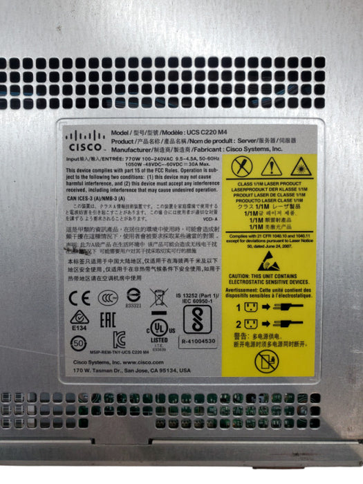 Cisco UCS C220 M4 2x Xeon 2620 v4 64GB DDR4 12G SAS - No HDD
