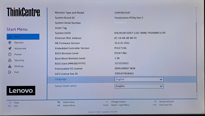 Lenovo M70q Gen 2 | i5-11400T @1.30GHz, 16GB DDR4, 256GB NVMe, Wi-Fi, PWR