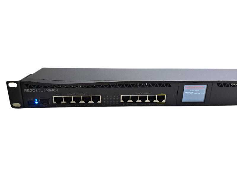 MikroTik RB2011UiAS-RM Routerboard Gigabit Router w/ SFP *Cosmetic Damage*