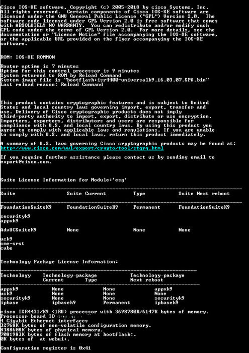 Cisco ISR4431/K9 v05 4400 Series Integrated Services Router