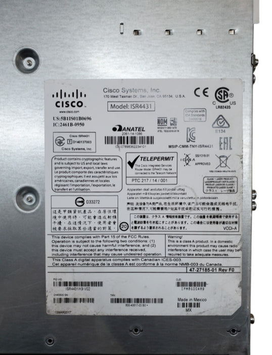 Cisco ISR4431/K9 v05 4400 Series Integrated Services Router